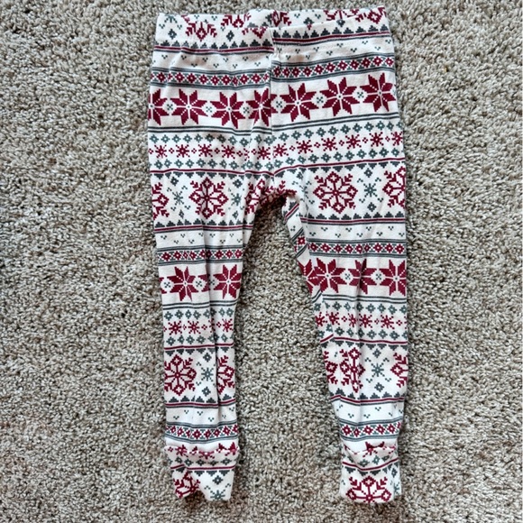 Carter's Little Planet Red & White Snowflake Pajama Set ChristmaSize 18 months - Picture 6 of 8